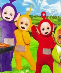 Cute Teletubbies paint by number