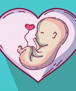 Cute unborn Illustration paint by number