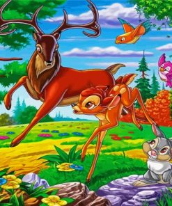 Disney Bambi And Friends Animation paint by number