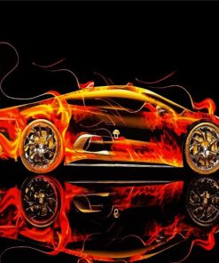 Fire Car paint by number