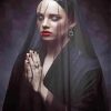 Gothic Lady With Veil paint by number