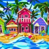 Hawaian Houses paint by number
