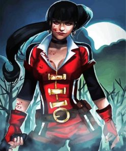 Illustration Vampirella paint by number