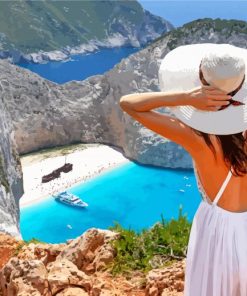 Lady Navagio Zante paint by number