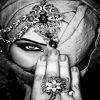 Monochrome Arab Lady paint by number