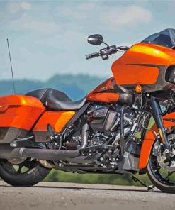 Orange Roadglide Motorcycle paint by numbers