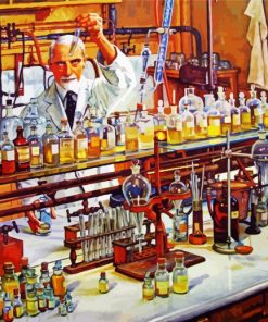 Pharmacist In Laboratory paint by numbers