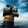 Pirate Ship In Sea paint by number