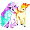 Ponyta Pokemon paint by numbers