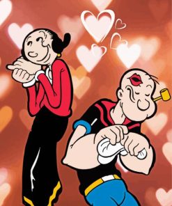 Olive And Popeye paint by numbers