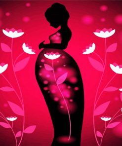 Pregnant Floral Lady paint by number