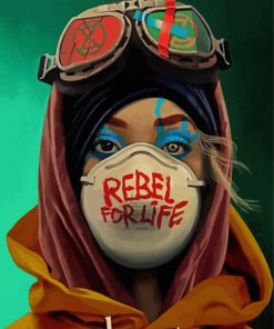 Rebel Forlife Girl paint by number