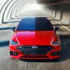 Red Hyundai Sonata paint by numbers