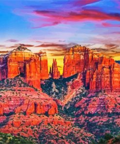 Sedona Arizona Mountains paint by numbers