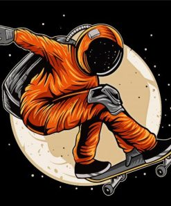 Skateboarder Astronaut paint by numbers