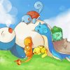 Sleepy Pokemons paint by numbers