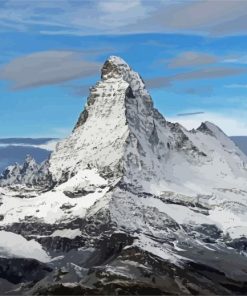 Snowy Mountai Matterhorn Zermat paint by numbers