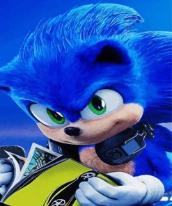 Sonic Anime Character paint by numbers