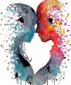 Splatter Soulmates paint by numbers