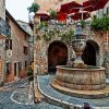 St Paul De Vence France Fountain paint by number