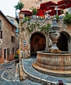 St Paul De Vence France Fountain paint by number