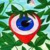 Strawberry Eye paint by number