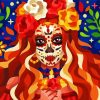 Sugar Skull Lady paint by numbers