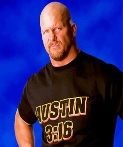 The Wrestler Stone Cold Steve Austin paint by number