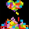 Tetris Art Heart paint by number