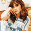 Beautiful Actress Zooey Deschanel paint by numbers