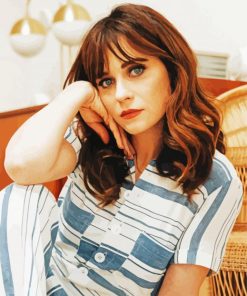 Beautiful Actress Zooey Deschanel paint by numbers