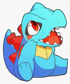 Totodile Pokemon Anime paint by numbers