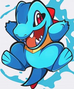 Totodile Pokemon paint by numbers