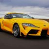 Yellow Toyota Supra Car paint by numbers