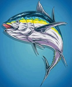 Tuna Fish Illustration paint by number