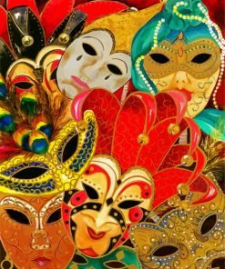 Venetian Masks paint by number