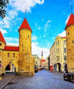 Viru Gate Tallinn Estonia paint by number