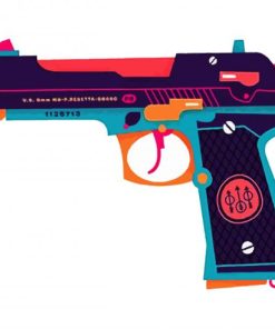 Weapon Illustration paint by number