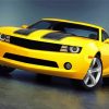 Yellow Chevrolet Camaro paint by numbers