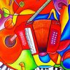 Abstract Music Equipment paint by number