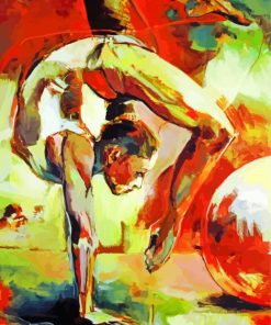 Abstract Ballerina Handstand paint by number