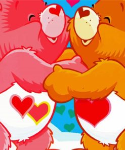 Adorable Carebears Couple paint by numbers