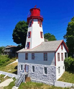 Aesthetic Kincardine Lighthouse paint by numbers