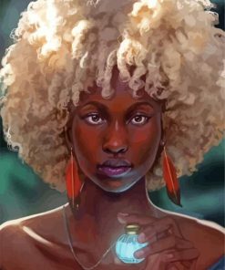 Afro Woman Art paint by numbers