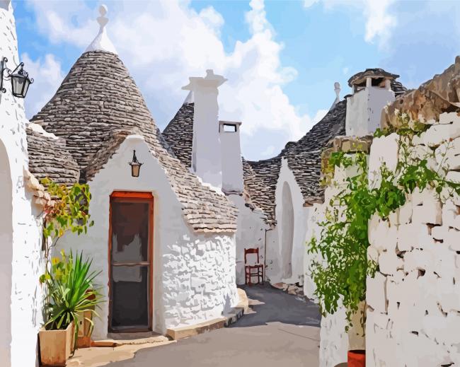 Alberobello Buildings paint by number