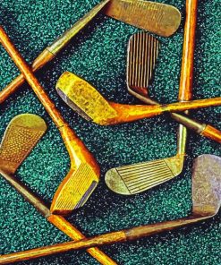 Antique Golf Clubs paint by number