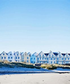 Beach Houses Alderney paint by number