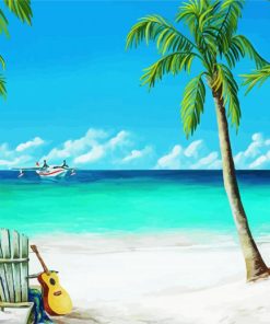 Beach Seaplane paint by number
