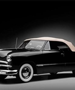 Black 1949 Ford Coupe Convertible Car paint by numbers