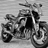 Black And White Yamaha FZ1 Fazer paint by number